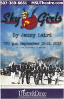 2013-09-18, Sky Girls, Promotional Poster. Theatre and Dance Department. Minnesota State University, Mankato.
