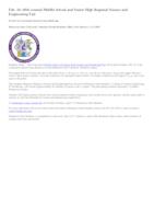 2019-02-12:  68th Annual Middle School and Senior High Regional Science and Engineering Fair