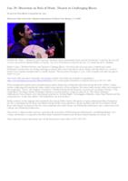 2019-01-03:  Discussion on Role of Music, Theater in Challenging Biases
