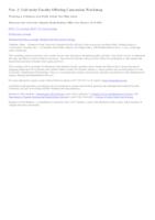 2019-10-25:  University Faculty Offering Concussion Workshop