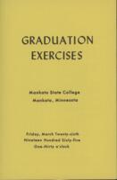 1965-03-26, Commencement Program, Mankato State College