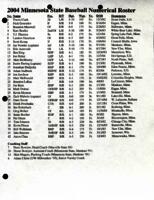 2004, Baseball Roster.