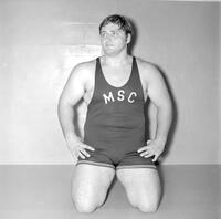 Student, Wrestling, Mankato State College, 1971.