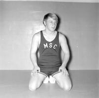 Student, Wrestling, Mankato State College, 1971.