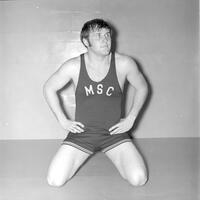 Student, Wrestling, Mankato State College, 1971.