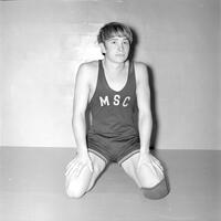 Student, Wrestling, Mankato State College, 1971.