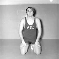 Student, Wrestling, Mankato State College, 1971.