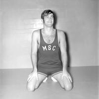 Student, Wrestling, Mankato State College, 1971.
