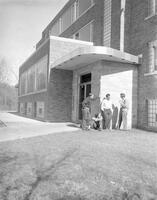 Students, Physical Education Building, Mankato State College, 1965.